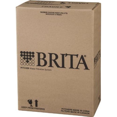  BRITA Small 6 Cup Water Filter Jug with 1 Standard Filter, BPA Free, Space Saving, White