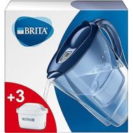 BRITA water filter Marella blue incl. 3 MAXTRA + filter cartridges - BRITA filter starter package for reducing lime, chlorine and substances that impair taste in the water