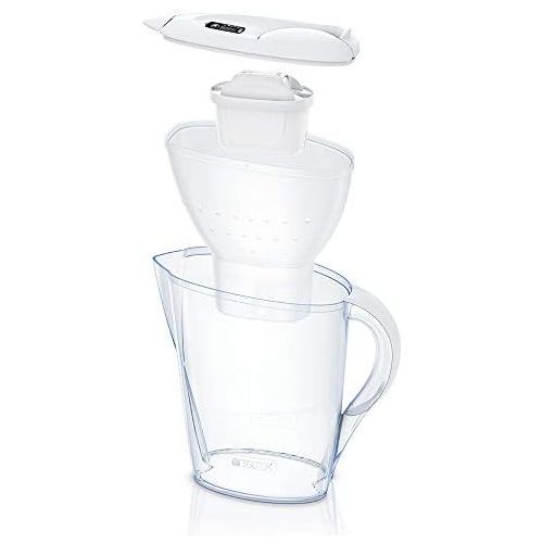  Brita Marella Carafe with 3 Filters Maxtra+ Included, Plastic San, Plastic, White, 2.4 Litres