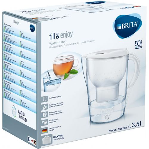  BRITA Marella XL Water Filter Jug, 3.5 L - White