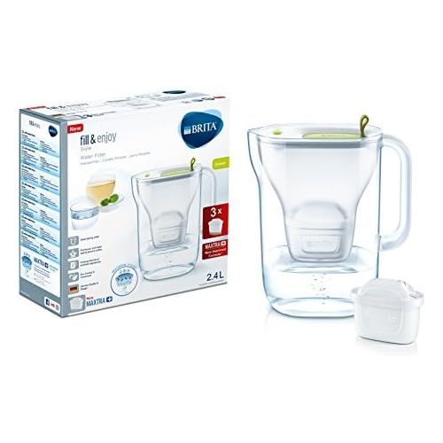  Brita plastic water filter can, green, 2.4 L, 1 cartridge