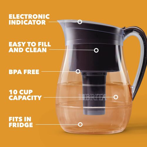  Brita Longlast Monterey Water Filter Jug Large 10 Cup 1 Black