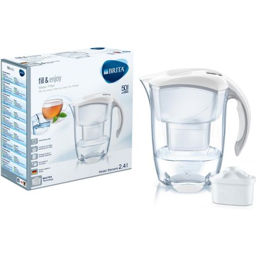  BRITA Elemaris Meter Cool Water Filter Jug, 2.4 L - White