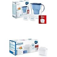 Brita Marella Water Filter Starter Pack Including 3 Maxtra+ Filter Cartridges Blue + Maxtra+ Filter Cartridges Pack of 6 White