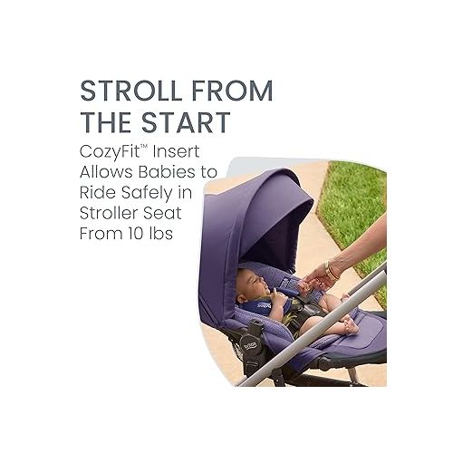  Britax Willow Grove SC Baby Travel System, Infant Car Seat and Stroller Combo with Alpine Base, ClickTight Technology, SafeWash, Pindot Iris