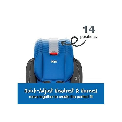  Britax Marathon Clicktight Convertible Car Seat, Mod Blue SafeWash