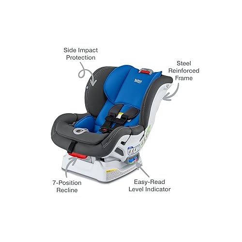  Britax Marathon Clicktight Convertible Car Seat, Mod Blue SafeWash