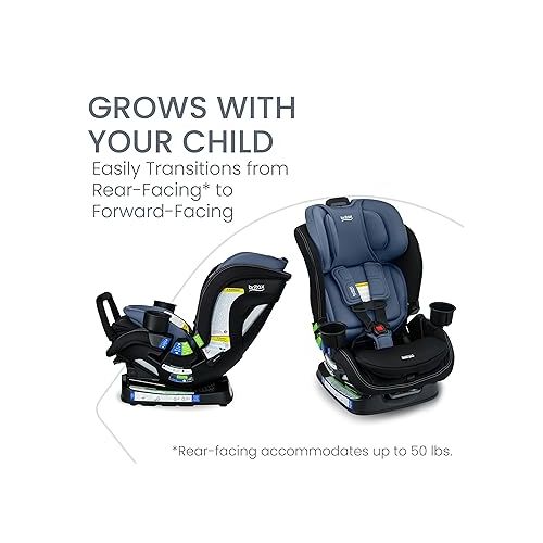  Britax Poplar S Convertible Car Seat, 2-in-1 Car Seat with Slim 17-Inch Design, ClickTight Technology, Arctic Onyx