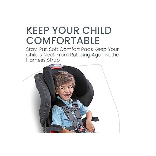  Britax Grow with You Harness-2-Booster Car Seat, 2-in-1 High Back Booster, Quick-Adjust 5-Point Harness, Mod Black