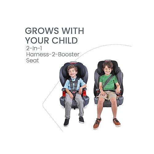  Britax Grow with You Harness-2-Booster Car Seat, 2-in-1 High Back Booster, Quick-Adjust 5-Point Harness, Mod Black