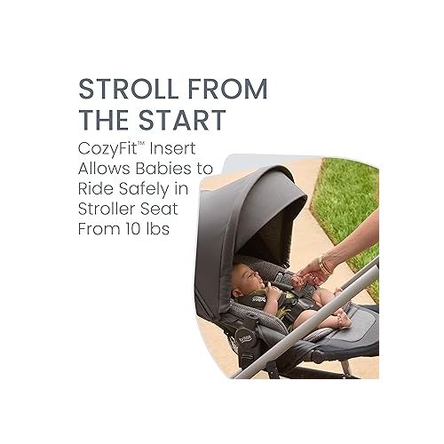  Britax Willow Grove SC Baby Travel System, Infant Car Seat and Stroller Combo with Alpine Base, ClickTight Technology, SafeWash, Pindot Stone