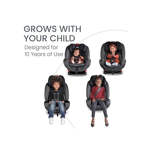  Britax One4Life Convertible Car Seat, 10 Years of Use from 5 to 120 Pounds, Converts from Rear-Facing Infant Car Seat to Forward-Facing Booster Seat, Machine-Washable Fabric, Onyx Stone