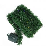 Brite Star 18 Pre-Lit BO Green Pine Artificial Christmas Garland - Multi LED Lights