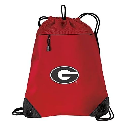  Broad Bay University of Georgia Drawstring Backpack Bag Georgia Bulldogs Cinch Pack - Unique MESH & Microfiber