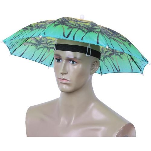  [아마존베스트]Broadroot umbrella hat, anti rain, for fishing, as a sun shade, hat for adults.