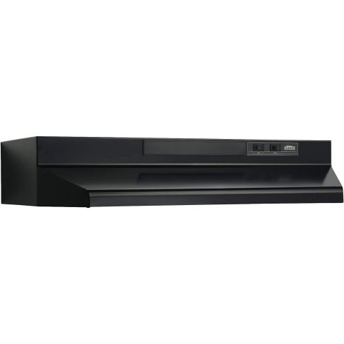  Broan F402423 Two-Speed Four-Way Convertible Range Hood, 24-Inch, Black