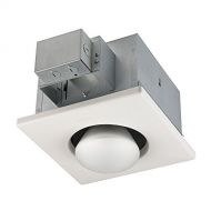 Broan-Nutone 161 Bulb Heater, Energy-Saving Single Bulb Infrared Type non-IC Ceiling Heater, White, 250-Watt