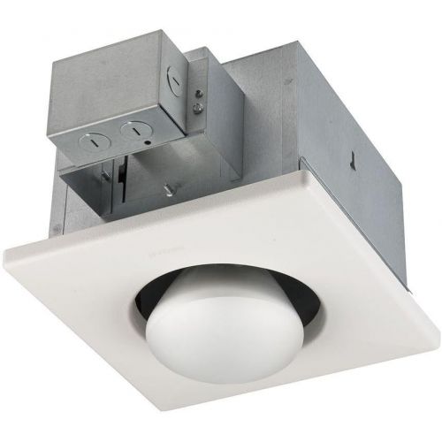  Broan-Nutone 161 Bulb Heater, Energy-Saving Single Bulb Infrared Type non-IC Ceiling Heater, White, 250-Watt