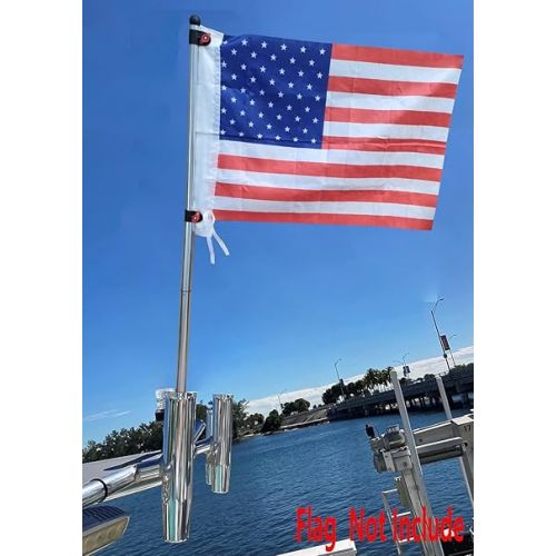  Brocraft Boat Flag Pole for Rod Holders /Boat Flag Pole for Boat T - Top/ Boat Rocket launchers Flag Pole / Rod Holder Flag Pole
