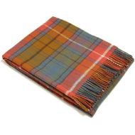 Bronte Throw Blanket - Tartan Throw - Merino Lambswool (Antique Buchanan)