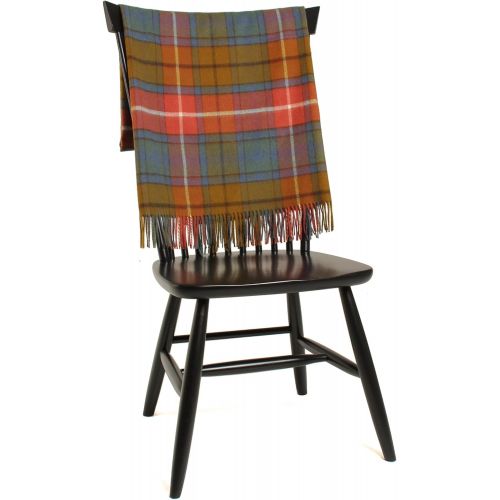  Bronte Throw Blanket - Tartan Throw - Merino Lambswool (Antique Buchanan)