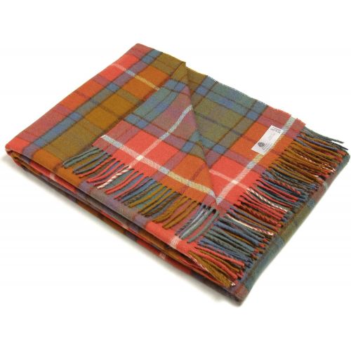  Bronte Throw Blanket - Tartan Throw - Merino Lambswool (Antique Buchanan)