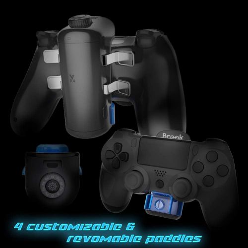  Brook Marine (without Battery) - PS4 Wireless Controller Adapter and Battery Pack for PS4 PS3 Switch PC Android Mac iOS 4 Extra Customizable buttons, Support Turbo and Remap