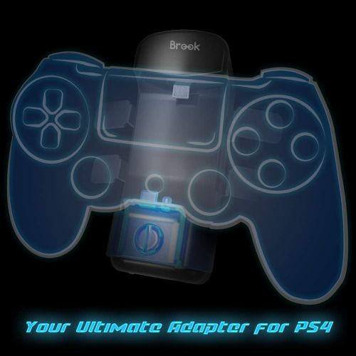  Brook Marine (without Battery) - PS4 Wireless Controller Adapter and Battery Pack for PS4 PS3 Switch PC Android Mac iOS 4 Extra Customizable buttons, Support Turbo and Remap