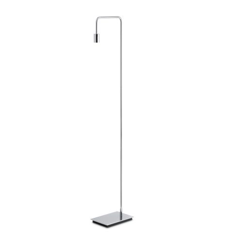  Modern Chrome Floor Lamp, Contemporary Style Reading Light, Plugin, in-line Dimmer Included, ETL Listed, Hoyt Design by Brooklyn Bulb Co.