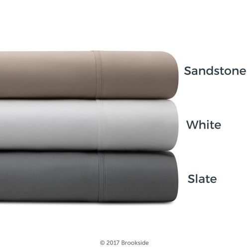  Brookside Tencel Sheet Set -Luxurious Feel - for Sensitive Skin Sateen Weave -Eco Friendly, Split California King, Sandstone