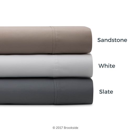  Brookside BROOKSIDE - Microfiber Sheet Set - Soft and Cozy - Hypoallergenic - Easy Care Fabric - Stain and Wrinkle Resistant - Split California King - Sandstone