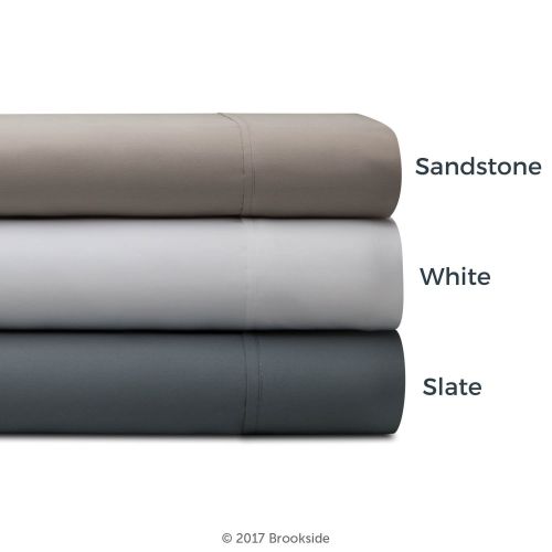  Brookside Blend Sheet Set-Wrinkle Resistant-Rich Cotton Look and Feel-Easy Care Fabric-Hypoallergenic California Slate, Split Cal King