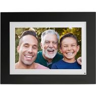 Brookstone PhotoShare 8” Smart Digital Picture Frame, Send Pics from Phone to Frames, WiFi, 8 GB, Holds 5,000+ Pics, HD Touchscreen, Premium Black Wood, Easy Setup, No Fees