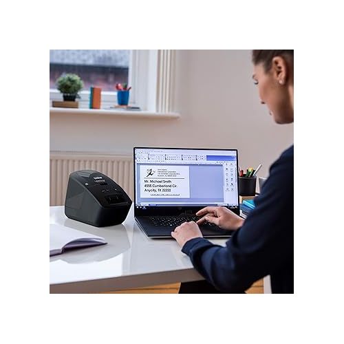 브라더 Brother QL-600 Desktop Monochrome Label Printer, up to 2.4