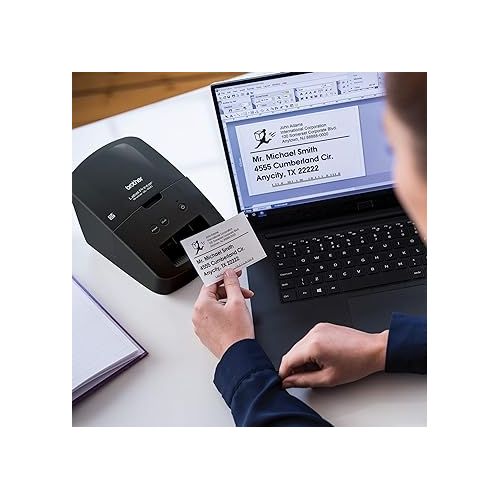 브라더 Brother QL-600 Desktop Monochrome Label Printer, up to 2.4