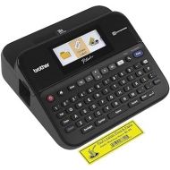 Brother P-Touch Label Maker, PC-Connectable Labeler, PTD600, Color Display, High-Resolution PC Printing, Black, Black/Gray