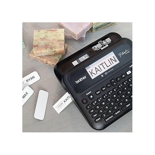 브라더 Brother P-touch PT- D610BT Business Professional Connected Label Maker | Connect and Create via Bluetooth® on TZe Label Tapes up to ~1 inch