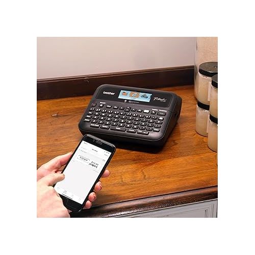 브라더 Brother P-touch PT- D610BT Business Professional Connected Label Maker | Connect and Create via Bluetooth® on TZe Label Tapes up to ~1 inch