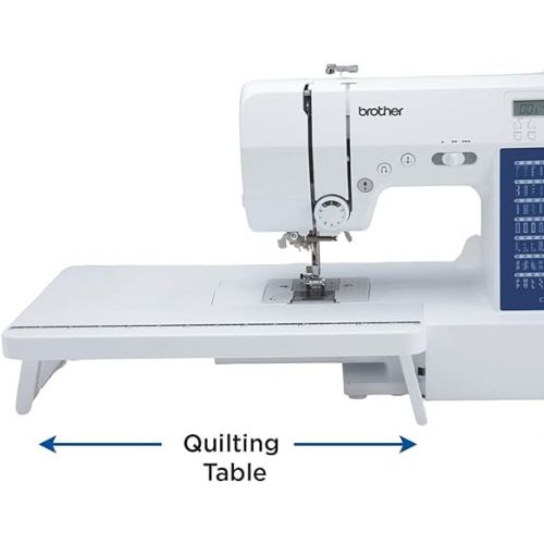 브라더 Brother CS7000X Computerized Sewing and Quilting Machine, 70 Built-in Stitches, LCD Display, Wide Table, 10 Included Feet, White