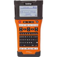 Brother PTE550W Handheld Industrial Label Printer with Wi-Fi and Auto-Cutter - Carry Case - 24mm Labels, Orange