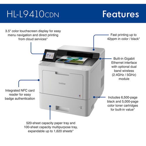 브라더 Brother HLL9410CDN Enterprise Color Laser Printer