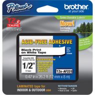 Brother TZE-AF231 Acid-Free Tape (Black on White, 1/2