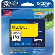 Brother TZe661 Laminated Tape for P-Touch Labelers (Black on Yellow, 1.5