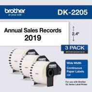 Brother DK-2205 Continuous Paper Labels (White, Cut-to-Length Labels, 2.4