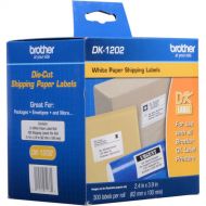 Brother DK1202 Die-Cut Shipping Paper Labels (White, 300 Labels, 2.4 x 3.9