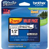 Brother TZe231 Laminated Tape for P-Touch Labelers (Black on White, 0.5