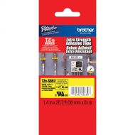 Brother TZeS661 Tape with ExtraStrength Adhesive for P-Touch Labelers (Black on Yellow, 1.4