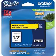 Brother TZe631 Laminated Tape for P-Touch Labelers (Black on Yellow, 0.5