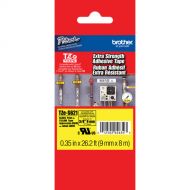 Brother TZeS621 Tape with ExtraStrength Adhesive for P-Touch Labelers (Black on Yellow, 3/8