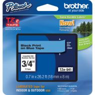 Brother TZe541 Laminated Tape for P-Touch Labelers (Black on Blue, 0.75